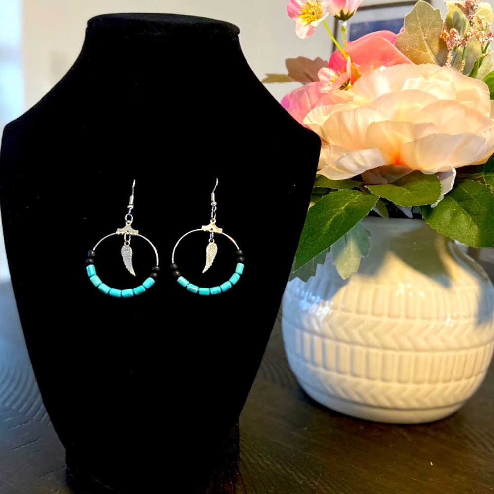Custom made Earrings w/ Feathers